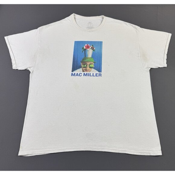 Mac Miller Other - Mac Miller Hip Hop Rap Album Promo Tour Concert Flower White XL Shirt Streetwear